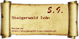 Steigerwald Iván névjegykártya