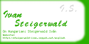 ivan steigerwald business card