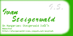 ivan steigerwald business card